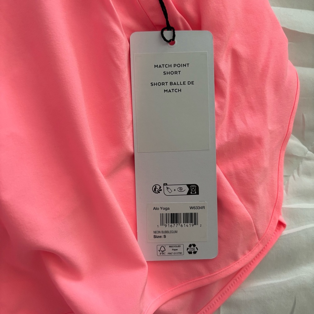 NEW Pink Alo Yoga Match Point Short - Picture 3 of 7